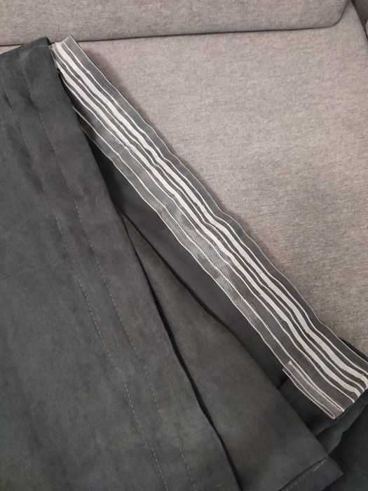 Комплект штор темно- сірого кольору