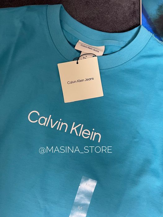 Нова футболка жіноча Calvin Klein M Boxy Fit блакитна оригінал
