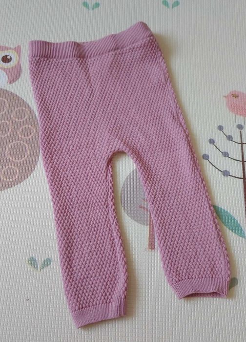 Dzianinkowe getry  TU  w kolorze pudrowy róż 12-18 mcy
