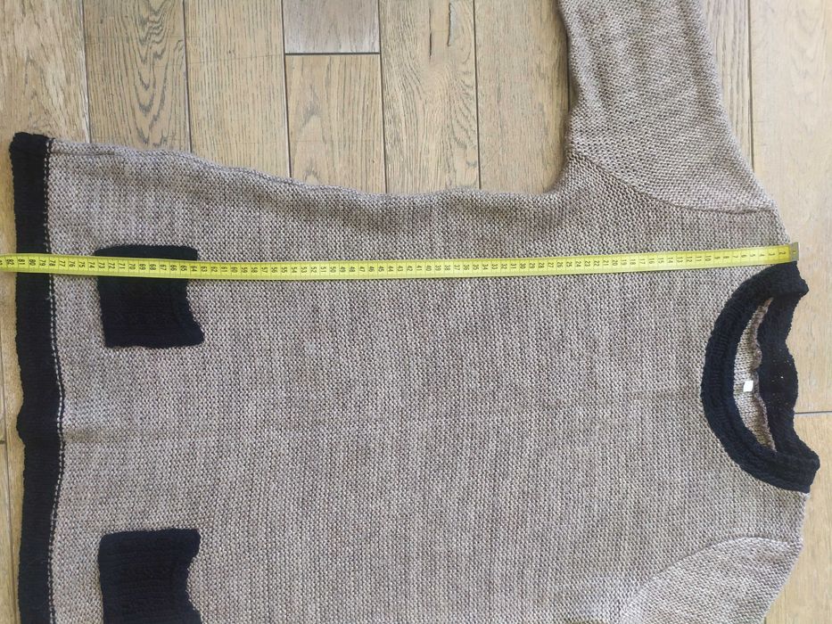 Brązowa sweterkowa sukienka XL