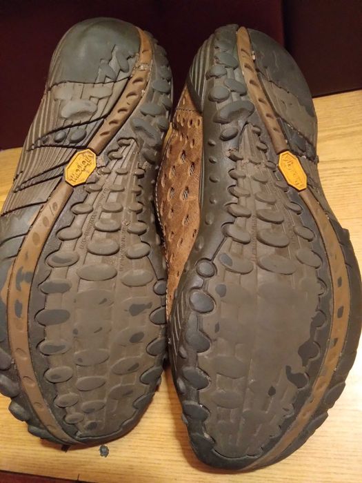 Мужские кожаные  трекинговые кроссовки  merrell / осень-весна
