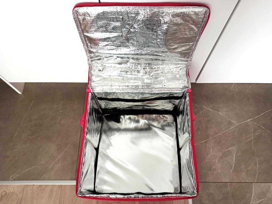 Duża torba do ręki termiczna na pizze 46x46xm na 5 pudełek głeboka