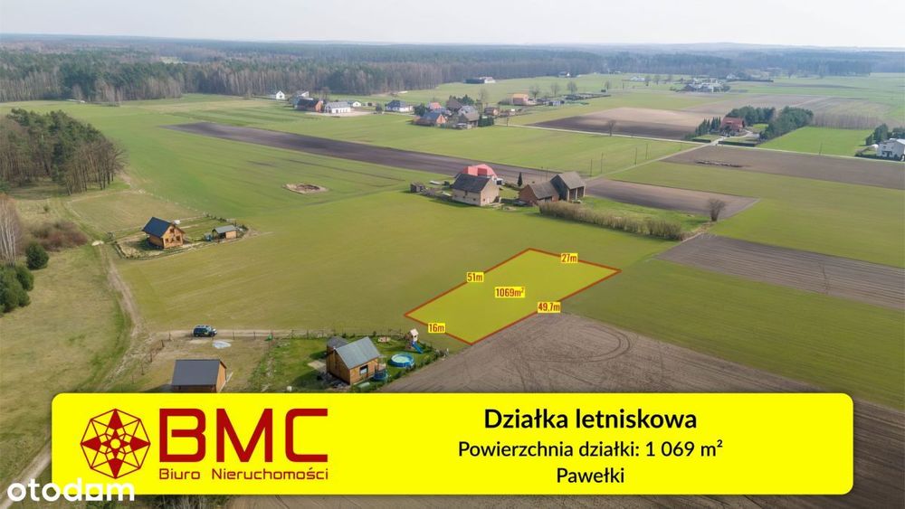 Działka Letniskowa Blisko lasu w Pawełkach