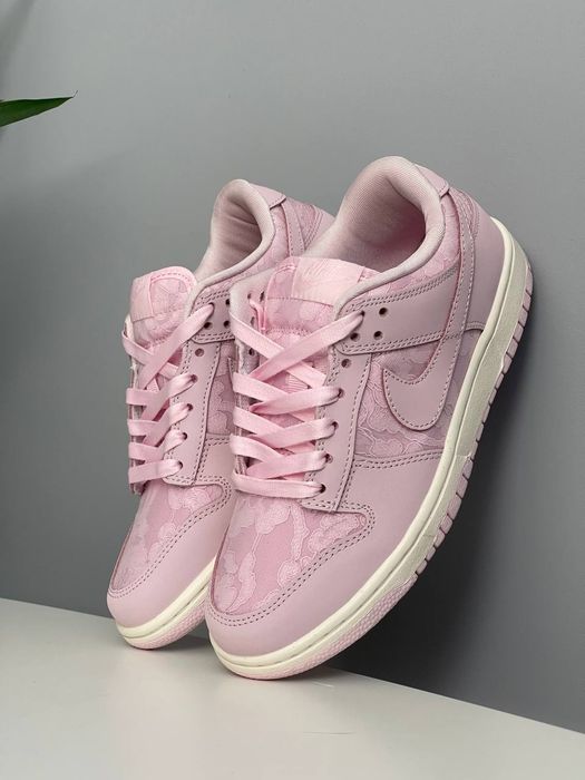 Nike Dunk Low Lace Pack Pink Regal трендові жіночі кросівки найк данк