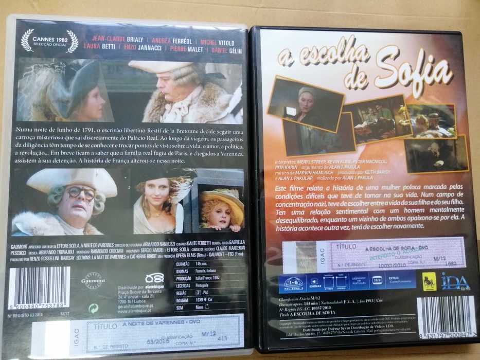 A noite Varennes Ettore Scola A escolha Sofia Meryl Streep