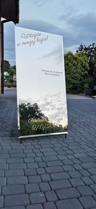 Lustro na wesele ślub lustro do zdjęć