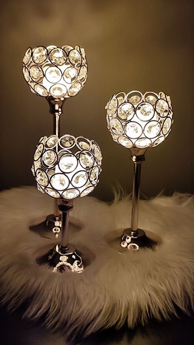 Nowe Zestaw kryształowych świeczników