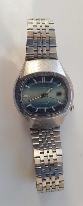 Zegarek nareczny Citizen 6000 Automatic 21 Jewels vintage niebieski bransoleta sr 37mm meski damski unisex