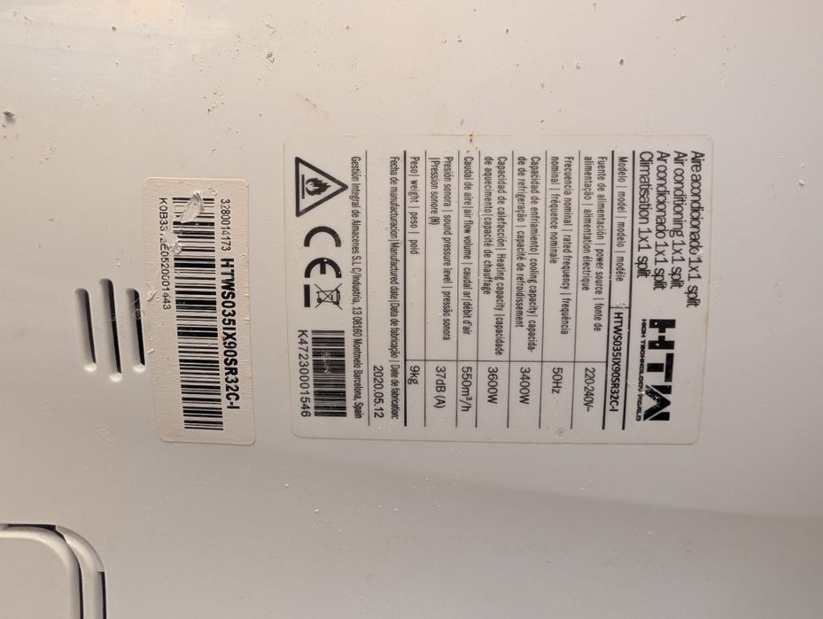 Ar condicionado HTW 12000 btu