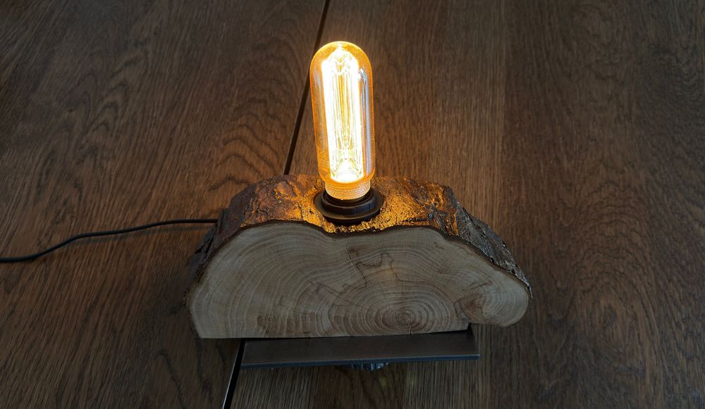 Lampa stojąca pojedyńcza ,lampka nocna (Jabłoń)