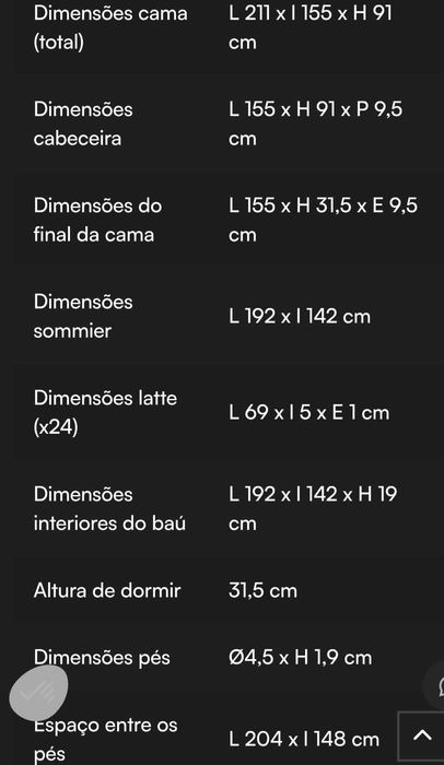 Cama de casal  nova