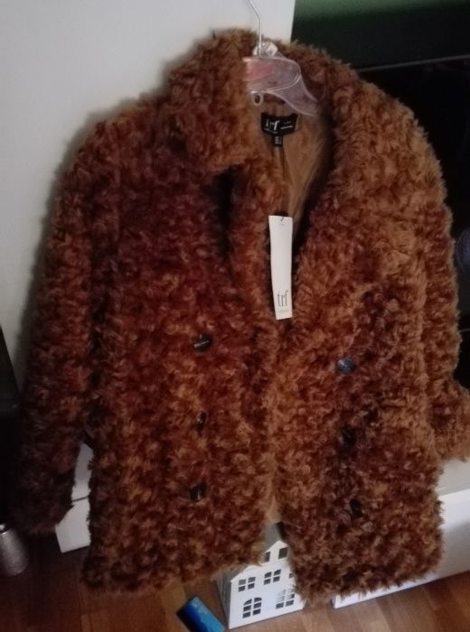 Sztuczne futerko kurtka baranek Zara rozm S-M