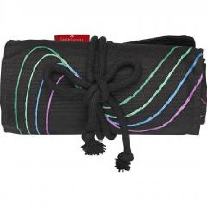 Kredki trójkątne Black Edition piórnik rolow 72szt Faber Castell