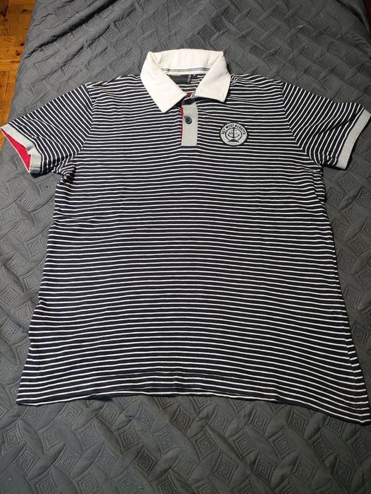 Polo riscas azul/branco, Quebramar, em bom estado