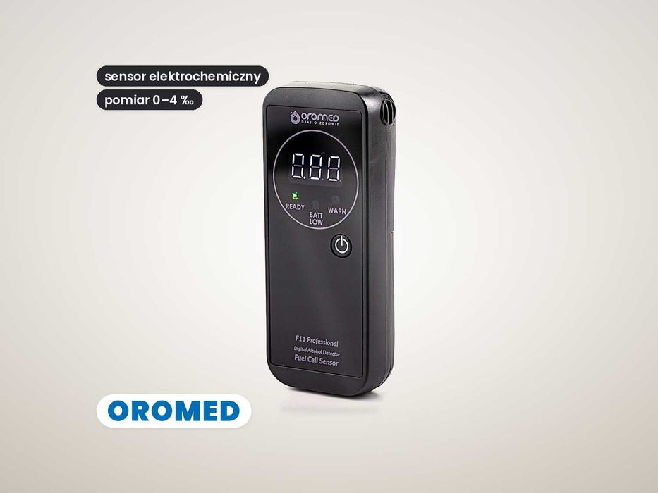 ALKOMAT elektrochemiczny Oromed z wyświetlaczem LED, 0–4 ‰ NOWY