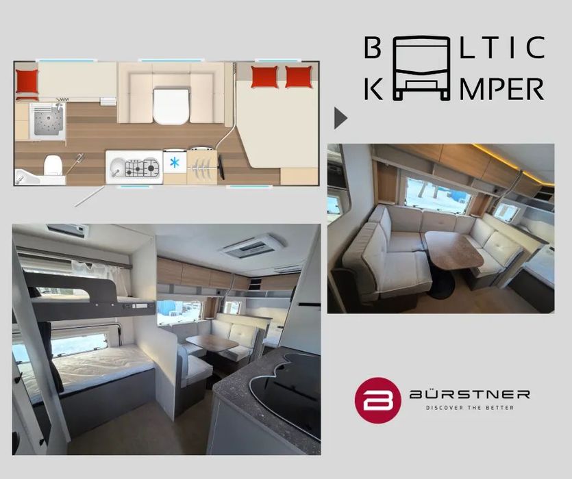 Burstner B66 560TK  Osobny Prysznic ! 6-cio osobowa ! Nowa ! Truma ! Dealer !