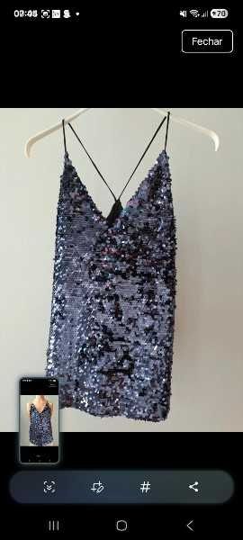 Top lantejolas zara xs