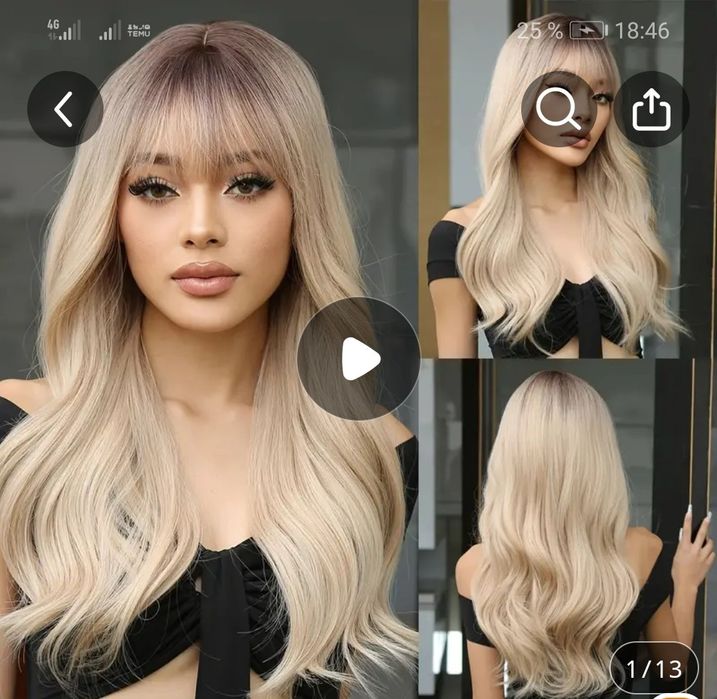 Парик искусственные волосы