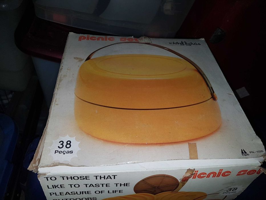 Conjunto de piquenique/campismo vintage