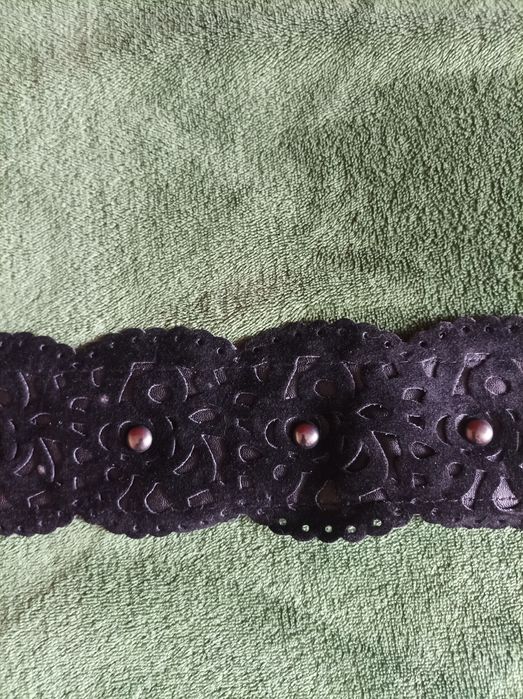 Ozdoby pasek zamszowy