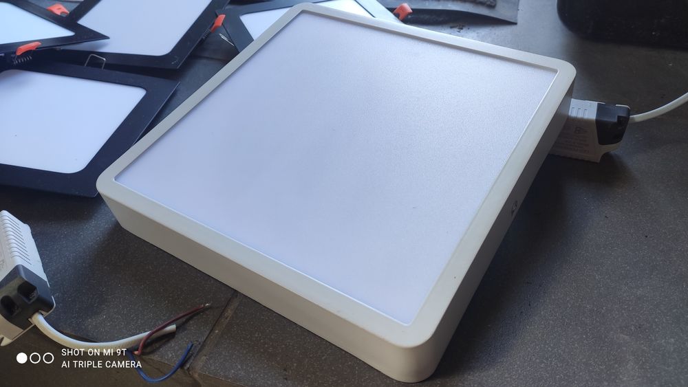 Panel podtynkowy LED,5 szt., czarny,1 szt. natynkowy