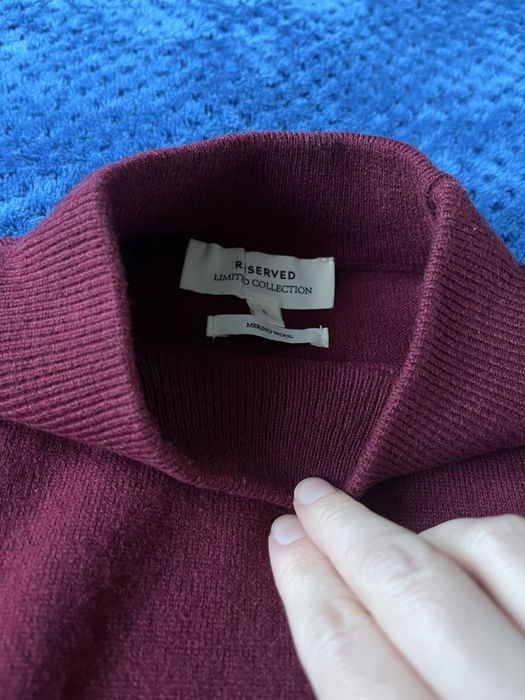 Sweter/półgolf 100% wełny merino, rozmiar S