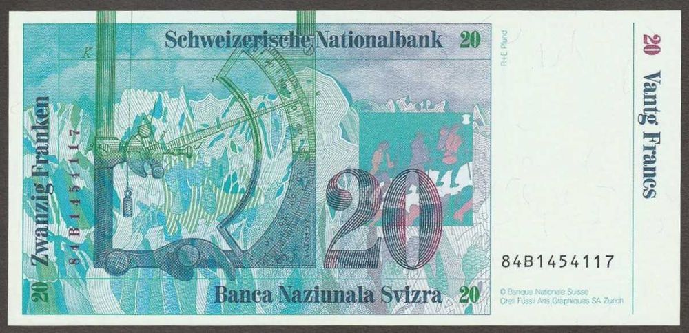 Szwajcaria 20 franków 1985 - de Saussure