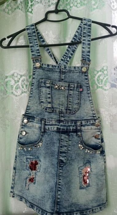 Джинсовий сарафан для дівчинки