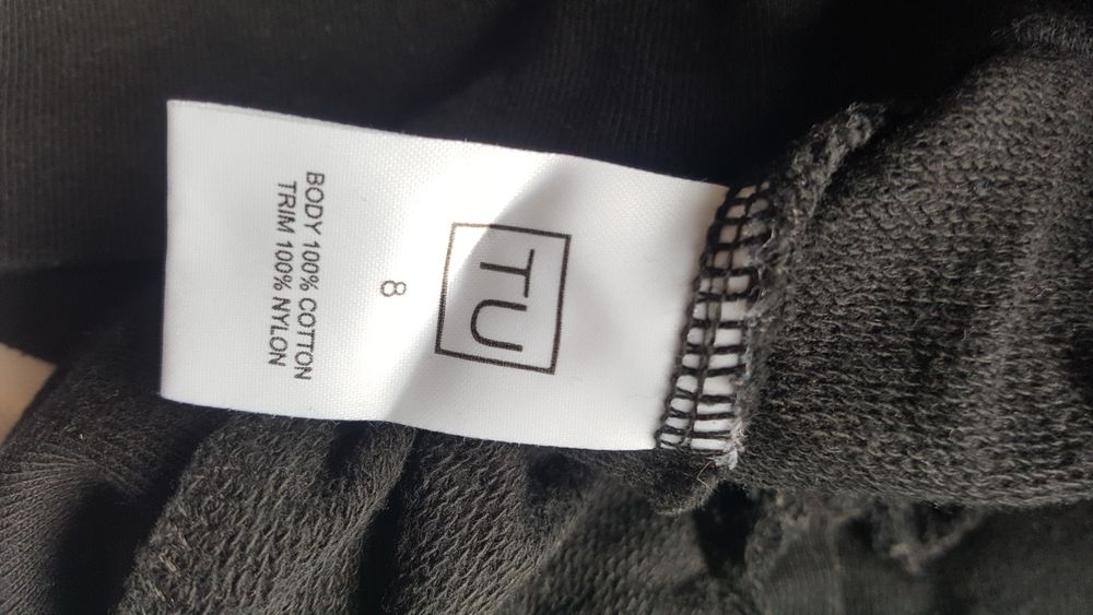 Czarna bluza z koronka TU r.36 s uk8