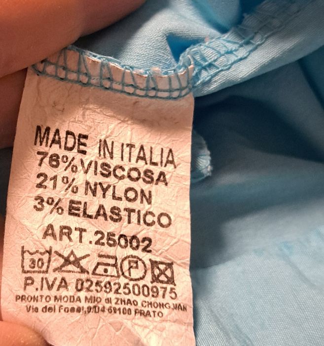 Spodnie,Made in Italia-gniotki,turkus,lato,r.3XL