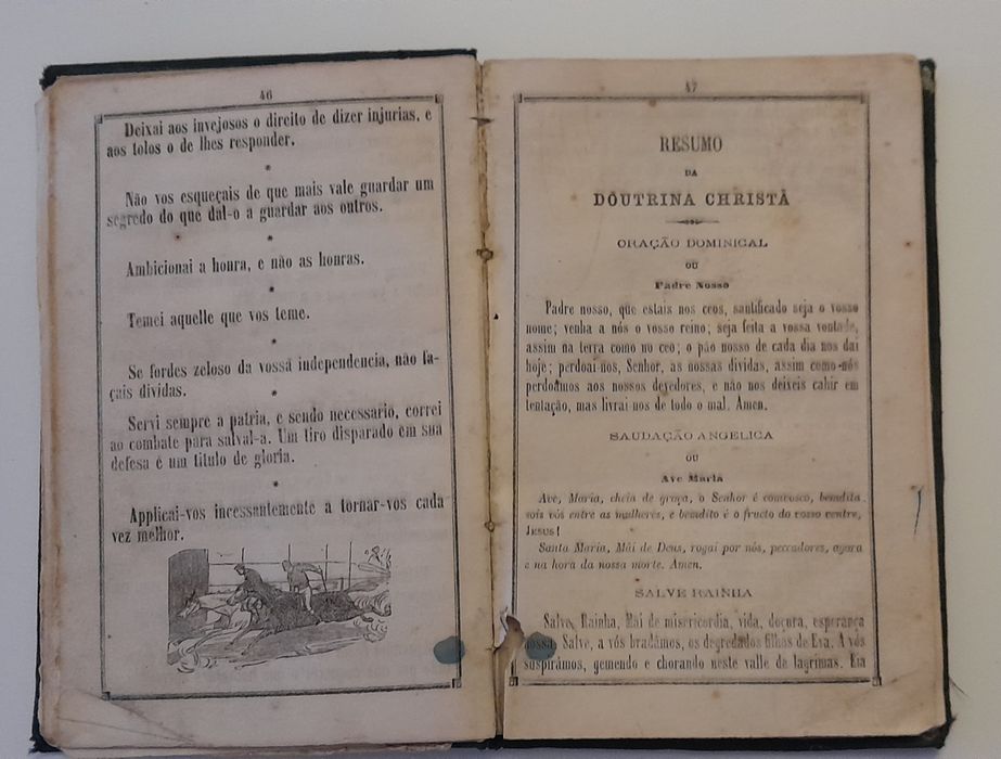 Livro antigo aprender a ler