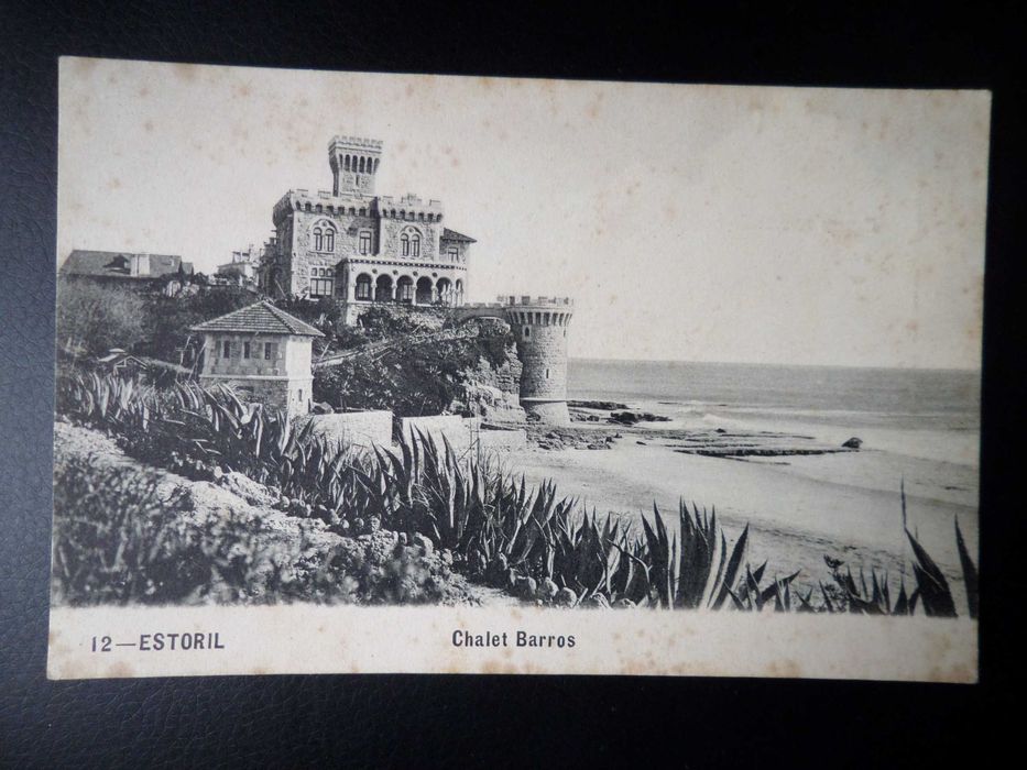 Postal antigo  Estoril, 'Chalet Barros'  . Nunca usado.
