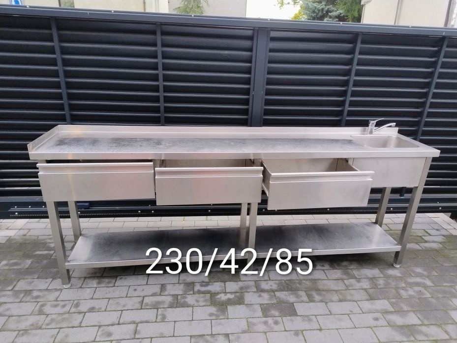 Szafka nierdzewna z zlewem