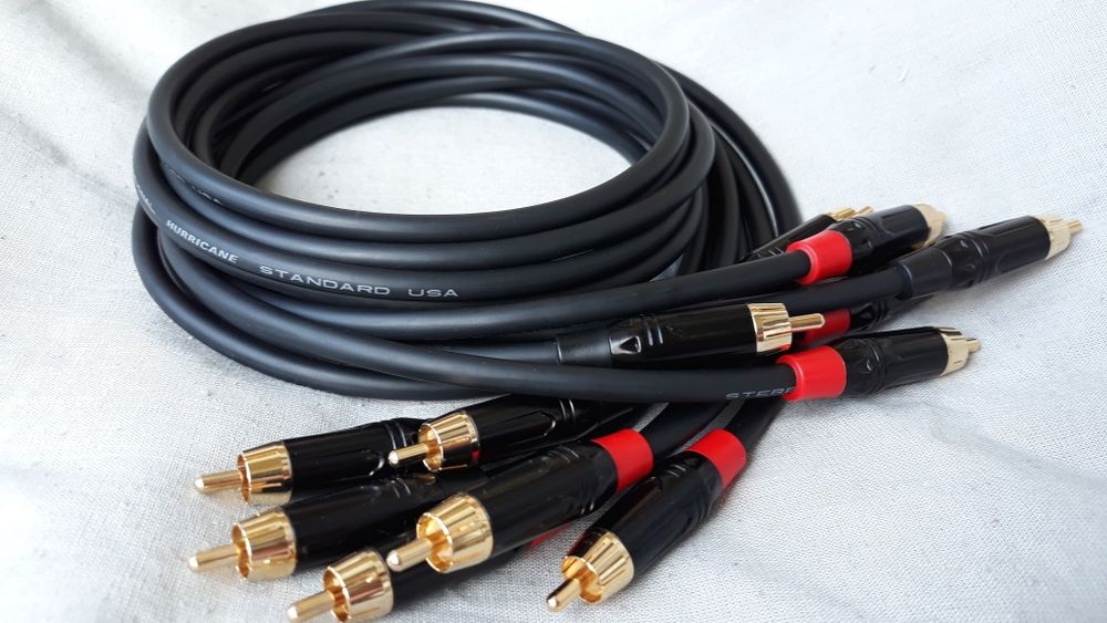 Серебро / фторопласт / медь. Межблочный кабель 2RCA - 2RCA.