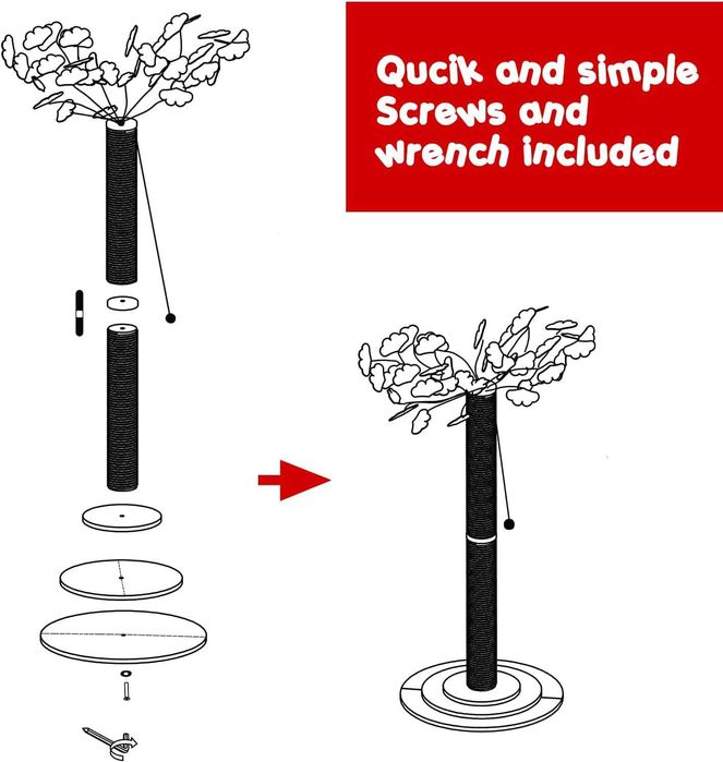 Poste arranhador para gato em forma de árvore brinquedo 38x75 cm NOVO