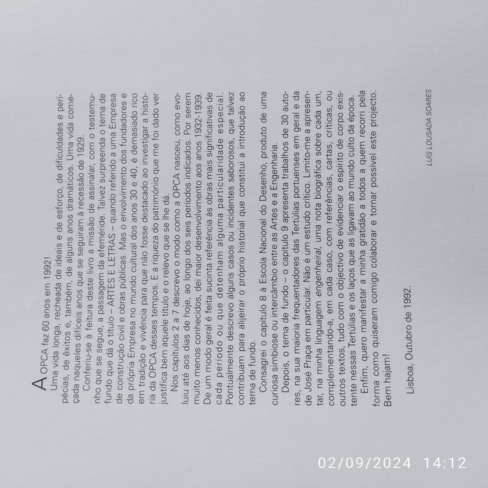 OPCA Artes e Letras na tradição das gentes da casa