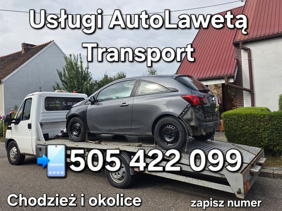 Transport AutoLawetą Holowanie Laweta Awaria Pojazdu