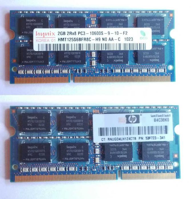 Pamięć do laptopa 4GB (2x2) 10600S DDR3 PC3