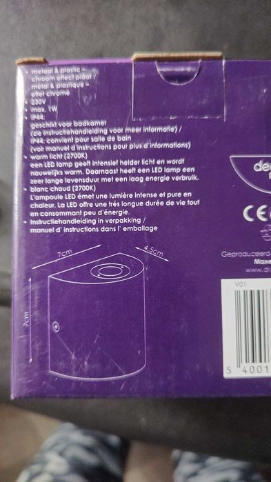 Kinkiet ścienny elewacyjny 1w LED ip44