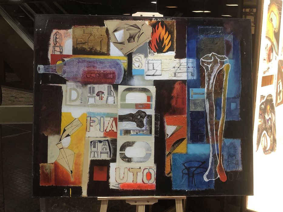 Tecnica mista sobre madeira