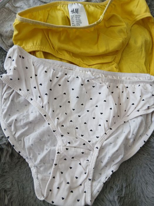 Majtki dziewczęce H&M 146/152 6 par