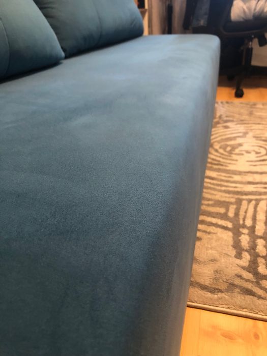 Łóżko-sofa niebieska
