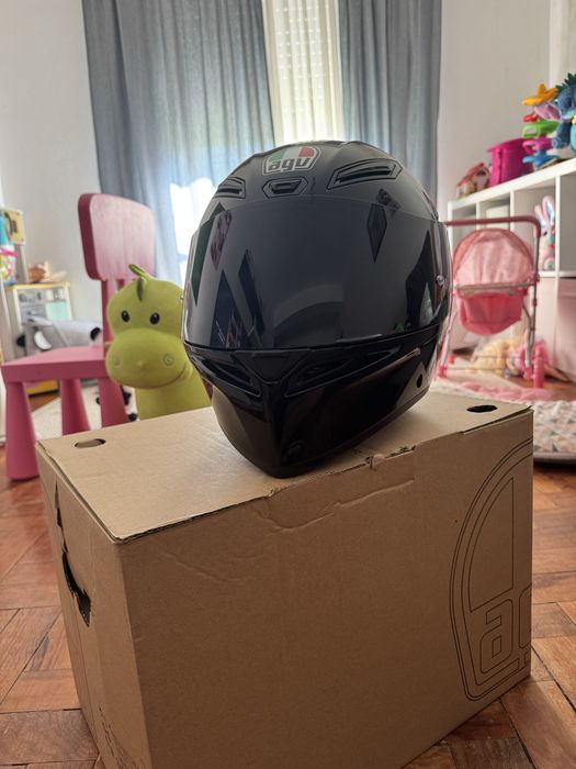 Capacete AGV K1 S Black (XL) + Viseira Escura Extra + Caixa Original