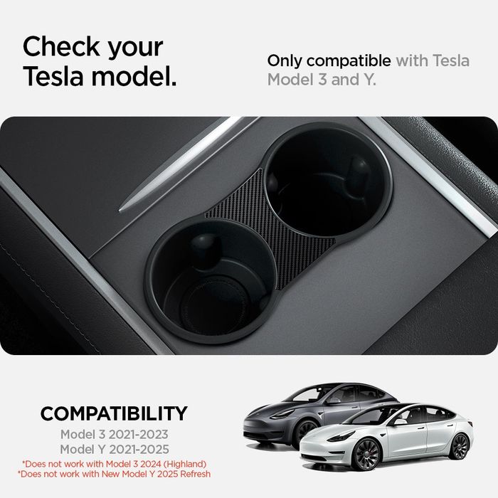 Подстаканник центральной консоли Spigen Console Cup  Tesla Model 3/Y
Подстаканник центральной консоли Spigen Console Cup Holder Insert Tesla Model 3/Y