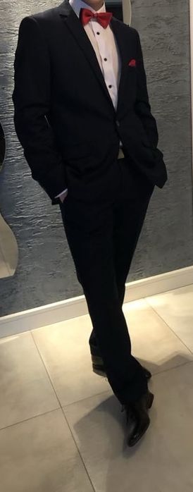 Garnitur chłopiecy,męski,MAURICE OLBERT modny,granatowy, 176 cm