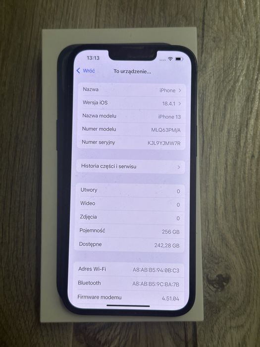 iPhone 13 256GB Czarny