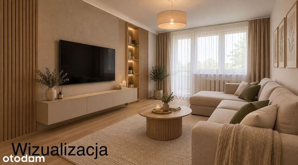 3 pokoje- 47,7 m² na 2 piętrze