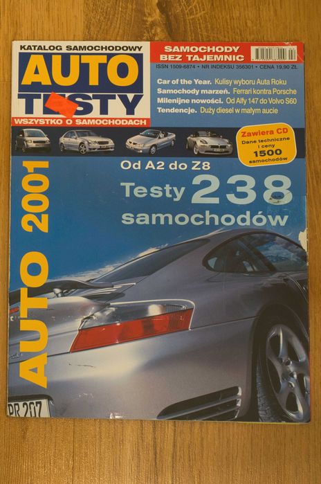 Auto Testy, Wszystko o samochodach, 2001, Katalog samochodowy (bez CD)