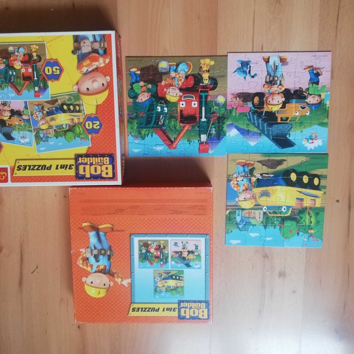 Puzzle Bob budowniczy plus gra cztery pory roku