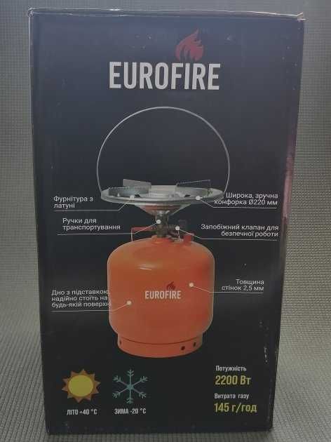 Балон газовий кемпінговий Eurofire 9,5 літрів із пальником